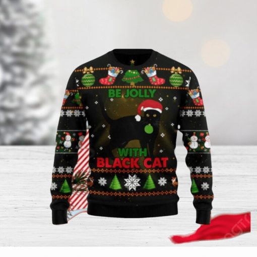 Black Cat Be Jolly Ugly Christmas Sweaters Special Gift For Men And Women