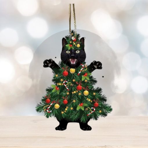 Black Cat Ornament for Christmas Tree