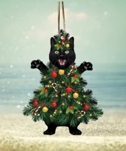 Black Cat Ornament for Christmas Tree