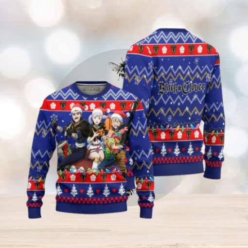 Black Clover Anime Ugly Christmas Sweater Characters Xmas Gift