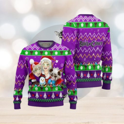 Black Clover Anime Ugly Christmas Sweater Purple Xmas Gift