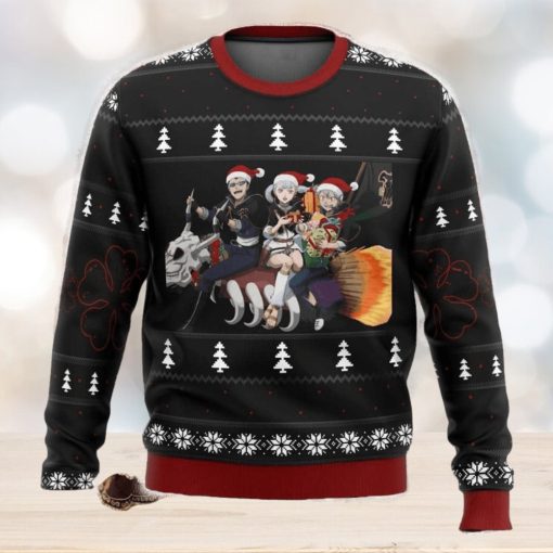 Black Clover Holiday Ugly Christmas Sweater Funny Gift For Men And Women Fans