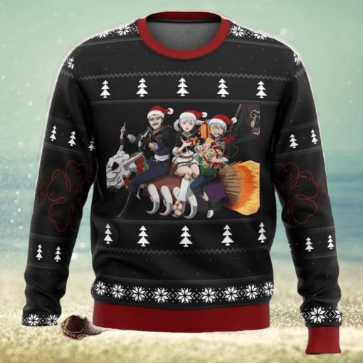 Black Clover Holiday Ugly Christmas Sweater Funny Gift For Men And Women Fans