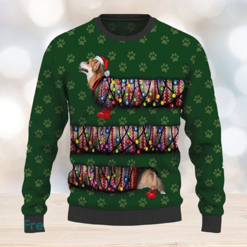 Black Corgi Ugly Christmas Sweater 2023 Trending Hot Pattern For Fans Gift