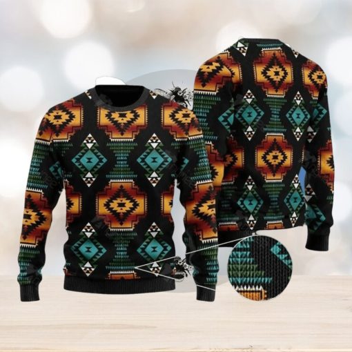 Black Patterns Ugly Christmas Sweater Gift For Men And Women