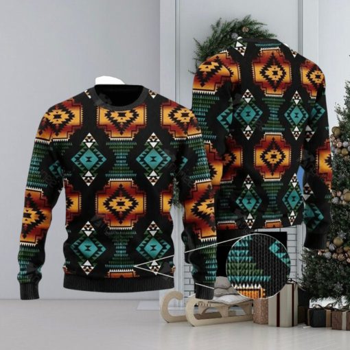 Black Patterns Ugly Christmas Sweater Gift For Men And Women