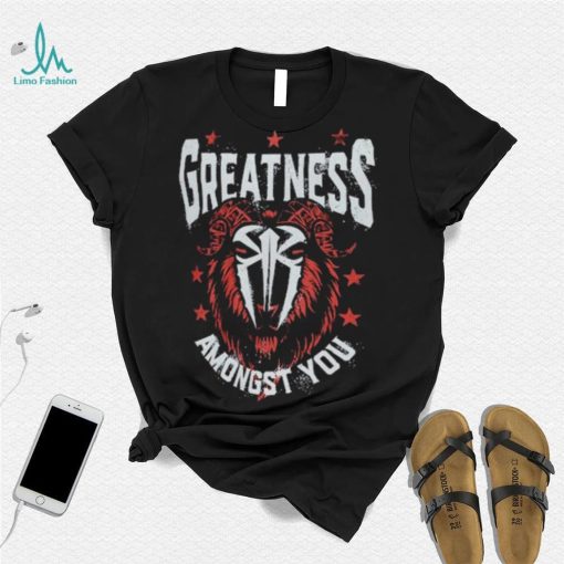 Black Roman Reigns Greatness GOAT Shirt