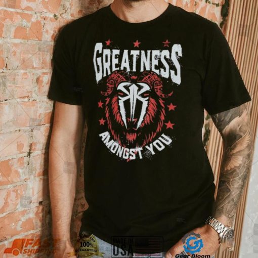 Black Roman Reigns Greatness GOAT Shirt