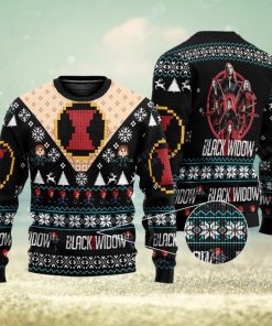 Black Widow Marvel Comics Knitted Christmas Sweater Gift Holidays