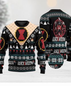 Black Widow Marvel Comics Knitted Christmas Sweater Gift Holidays