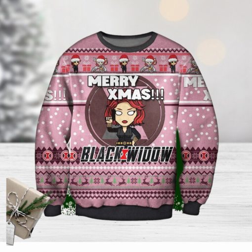 Black Widow The Avengers Ugly Sweater Black Widow Black Widow Xmas Avengers Christmas Sweater Christmas Party