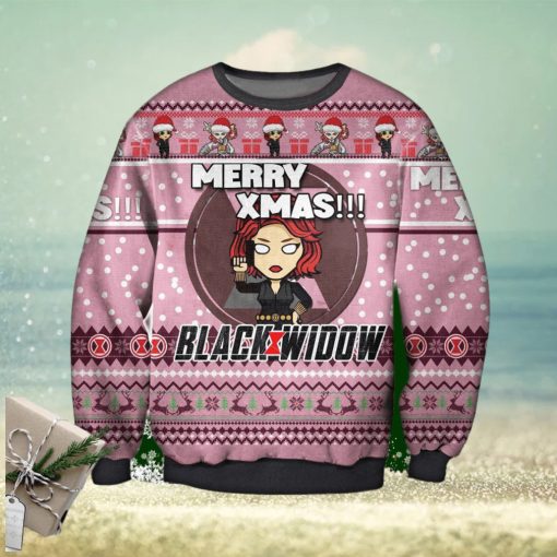 Black Widow The Avengers Ugly Sweater Black Widow Black Widow Xmas Avengers Christmas Sweater Christmas Party