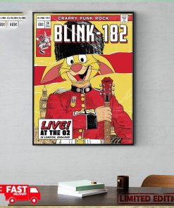 Blink 182 Event Poster Thursday October 12 2023 Live At The O2 London United Kingdom World Tour Crappy Punk Rock Poster Canvas