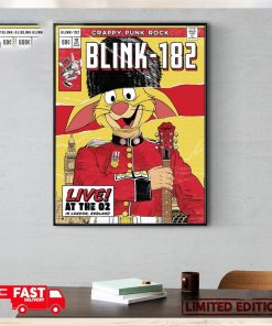 Blink 182 Event Poster Thursday October 12 2023 Live At The O2 London United Kingdom World Tour Crappy Punk Rock Poster Canvas