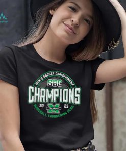 Blue 84 Black Marshall Thundering Herd 2023 Sun Belt Soccer Conference Tournament Champions T Shirt