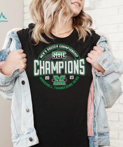 Blue 84 Black Marshall Thundering Herd 2023 Sun Belt Soccer Conference Tournament Champions T Shirt