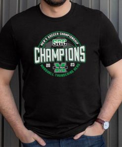 Blue 84 Black Marshall Thundering Herd 2023 Sun Belt Soccer Conference Tournament Champions T Shirt