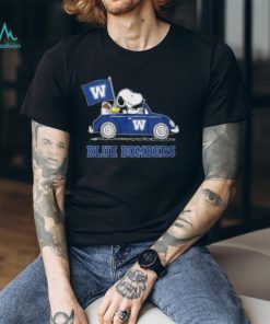 Blue Bombers Peanuts Snoopy Car Cartoon Sports Classic T Shirt