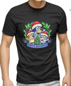 Bluey Heeler family happy holidays Christmas shirt