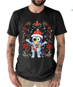 Bluey hat santa merry christmas shirt