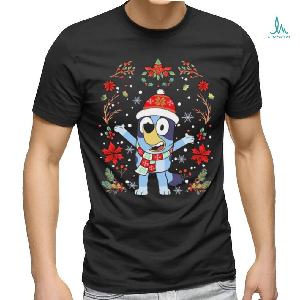 Bluey hat santa merry christmas shirt Bluey hat santa merry christmas shirt