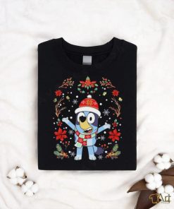 Bluey hat santa merry christmas shirt, hoodie, sweater, long sleeve and tank top Bluey hat santa merry christmas shirt