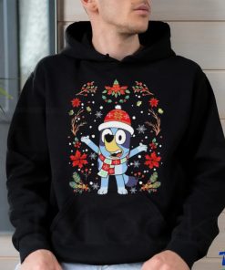 Bluey hat santa merry christmas shirt, hoodie, sweater, long sleeve and tank top Bluey hat santa merry christmas shirt