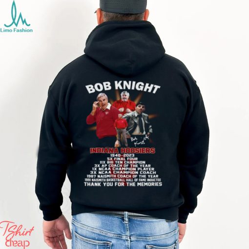 Bob Knight Indiana Hoosiers 1940 – 2023 Thank You For The Memories T Shirt