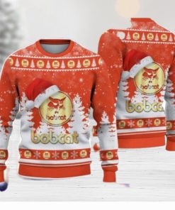 Bobcat Santa Hat Pattern Ugly Christmas Sweater For Men And Women