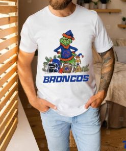 Boise State Santa Grinch And Santa Dog Christmas Shirt