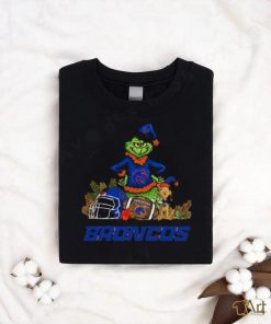 Boise state broncos funny grinch and dog Christmas shirt