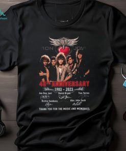 Bon Jovi 40th Anniversary 1983 – 2023 Thank You For The Memories Unisex T Shirt – Limited Edition
