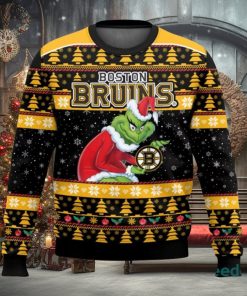 Boston Bruins Grinch AOP Ugly Christmas Sweater Christmas Gift For Men And Women