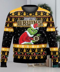 Boston Bruins Grinch AOP Ugly Christmas Sweater Christmas Gift For Men And Women