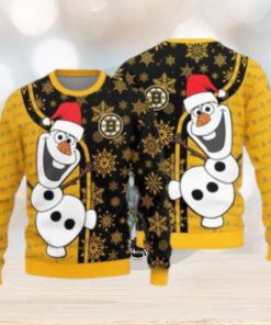 Boston Bruins Olaf Christmas Funny Knitted Sweater