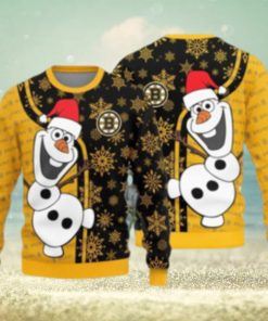 Boston Bruins Olaf Christmas Funny Knitted Sweater