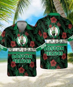 Boston Celtics National Basketball Association 2023 Hibiscus Logo AOP Hawaiian Shirt