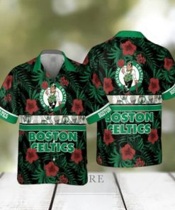 Boston Celtics National Basketball Association 2023 Hibiscus Logo AOP Hawaiian Shirt