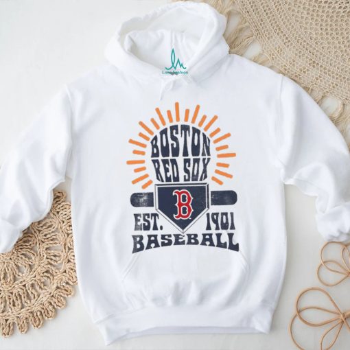 Boston Red Sox Sun Burst Est 1901 Baseball T Shirt