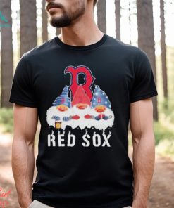 Boston Red Sox football team logo Gnomies Merry Christmas shirt