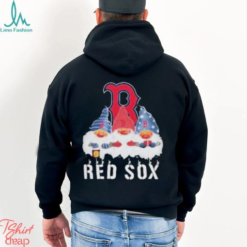 Boston Red Sox football team logo Gnomies Merry Christmas shirt