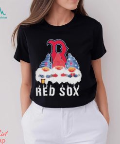 Boston Red Sox football team logo Gnomies Merry Christmas shirt
