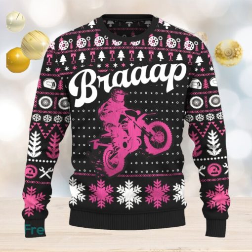 Braaap CRF250L Ugly Christmas Sweater New Pattern Motorcross Holidays Gift Fans