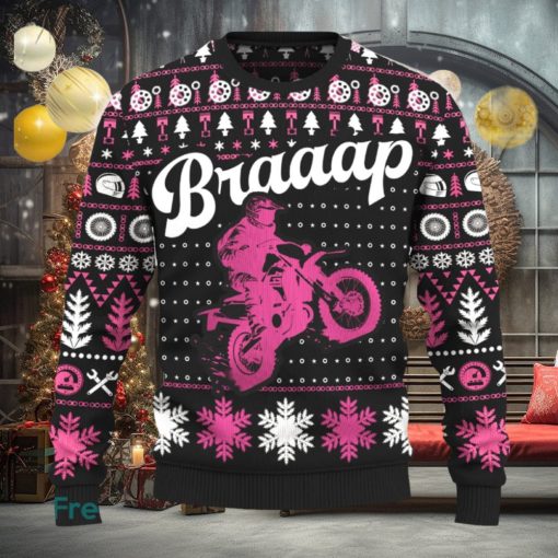 Braaap CRF250L Ugly Christmas Sweater New Pattern Motorcross Holidays Gift Fans