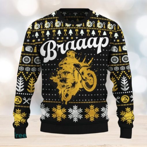 Braaap CRF450R Knitted Christmas Sweater Gift For Fans Holidays Familys