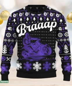 Braaap Cruiser Motorcycle Ugly Christmas Sweater New Pattern Motorcross Holidays Gift Fans