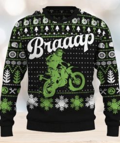 Braaap Dual Sport Motorcycle Ugly Christmas Sweater