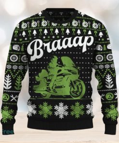 Braaap Gold Wing Sweater Elf Motorcross Gift Fans For Men And Women Christmas Holidays