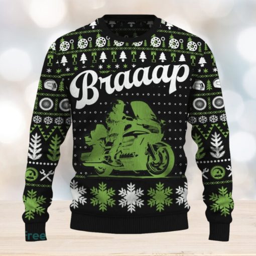 Braaap Gold Wing Sweater Elf Motorcross Gift Fans For Men And Women Christmas Holidays