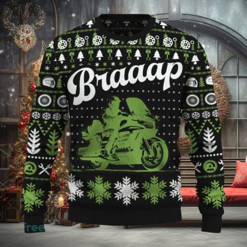 Braaap Gold Wing Sweater Elf Motorcross Gift Fans For Men And Women Christmas Holidays